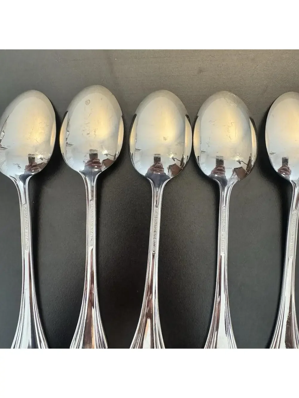 Reed & Barton Covington 5 Stainless Oval Soup Spoons 6 3/4